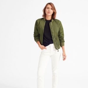Everlane The Bomber Jacket, Olive, Size L